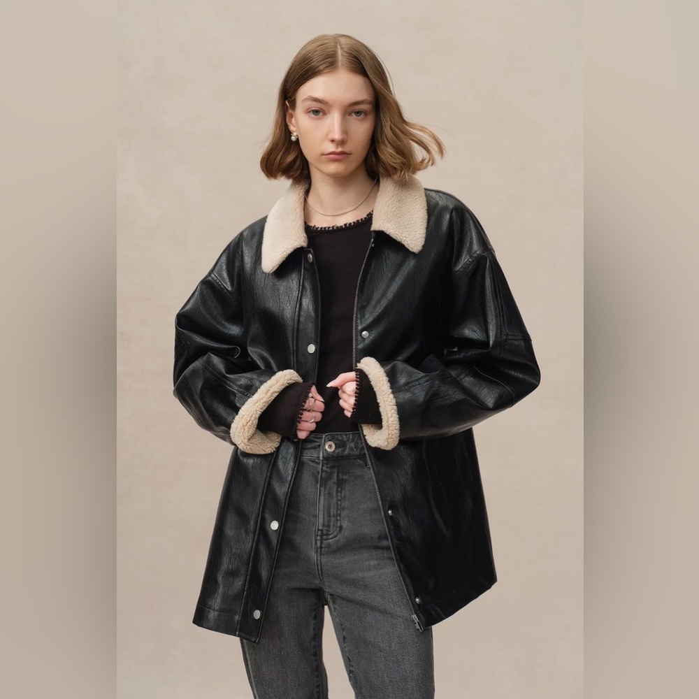 Jesper Börjesson with Fabrique Courtney Jacket in Vegan Leather size Medium